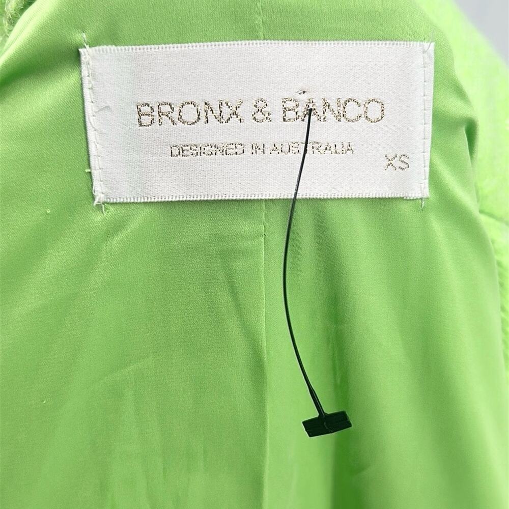 Bronx and Banco Zizi Sequin Embellished Blazer Mini Dress Neon Green Size XS 2 - Picture 16 of 16
